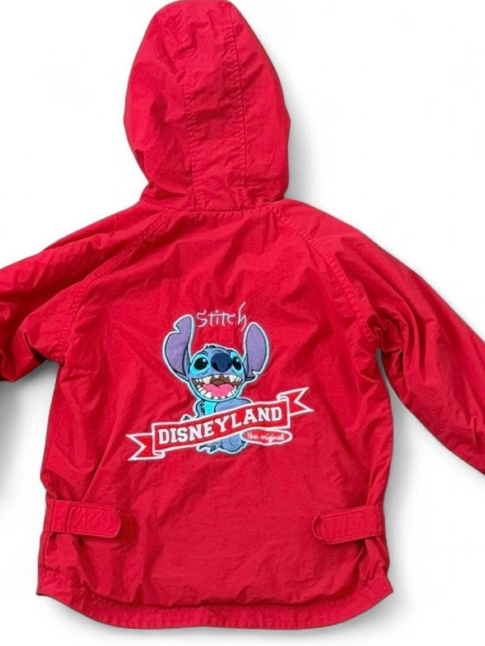 Disneyland red y2k vintage stitch embroidered zip up hooded jacket